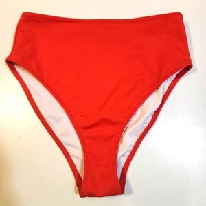 Pink Active By Victoria's Secret Red High-Waisted Bikini Bottom Size M